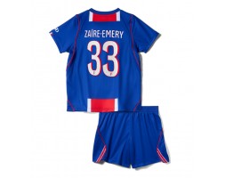 Paris Saint-Germain Warren Zaire-Emery #33 Replika Hemmatröja Barn 2026-27 Kortärmad (+ Korta byxor)